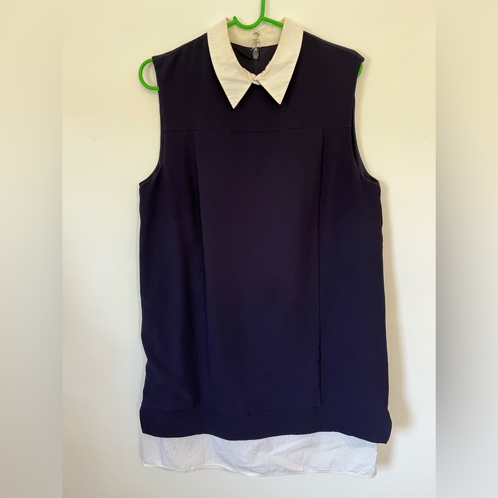 ASOS Navy Blue Collared Fall Dress / Size 12